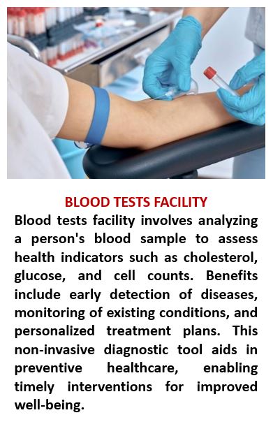 BLOOD TESTS FACILITY